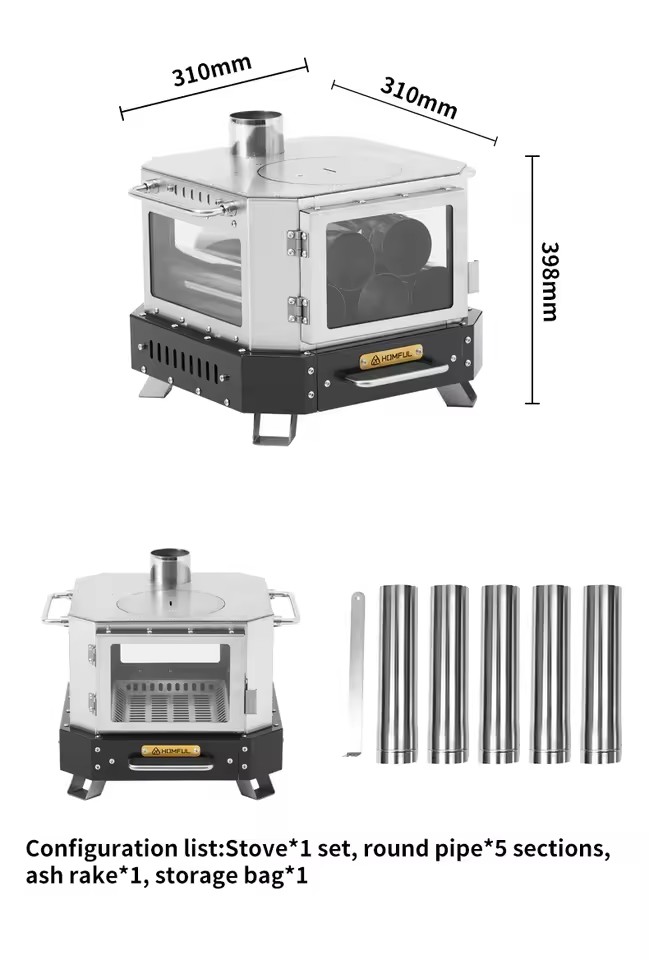HOMFUL Portable Firewood Stove - Home Cooking Cookbook review and price