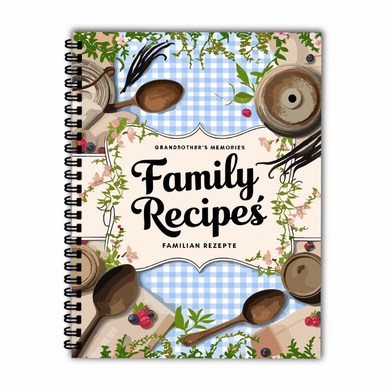 A5 Recipe Book, Blue Grid, Vin - Home Cooking Cookbook review and price